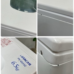 R468 ☀️ ジモティー限定特別価格！ 2023年製の高年式！ HITACHI 二層式洗濯機 青空 （6.5㎏） PS-65AS2 ⭐ 動作確認済 ⭐ クリーニング済の画像