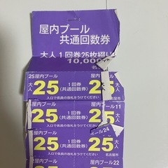 名古屋市　屋内プール　大人回数券１６枚　8,000円分の画像