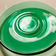 【取引中】アルコロック　エメラルドグリーン　ガラス　ティーカップの画像