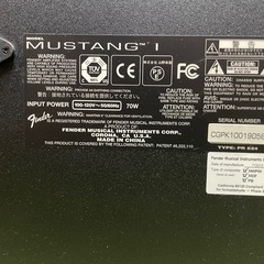 フェンダームスタングアンプMUSTANG１
の画像