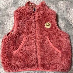 【ミキハウスホットビスケッツリバーシブルボアベスト80サイズ】の画像