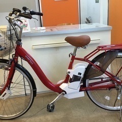 ＜ジャンク＞あさひ・enersys エナシス・エルピュール 26インチ電動アシスト自転車・内装3段変速 レッド 充電器付・鍵付きの画像