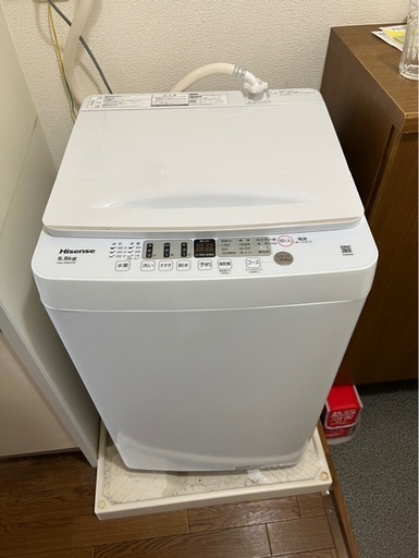⭐︎8/17締切ります　2024年製⭐︎中古⭐︎ハイセンス 5.5㎏ 洗濯機【HW-55E2W】