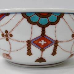 【　未使用　保管品　】賞美堂本店　有田焼　其泉窯　鳳凰錦赤玉瓔珞文　蓋物　蓋付き　小鉢　陶器　食器　お祝い　縁起物の画像
