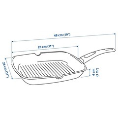 美品★ IKEA グリルパン こびりつき防止加工 ブラック, 28x28 cmの画像