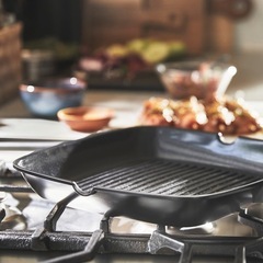 美品★ IKEA グリルパン こびりつき防止加工 ブラック, 28x28 cmの画像