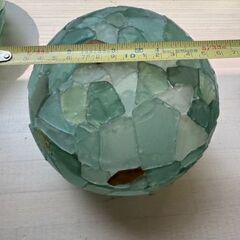 青森県産天然シーグラスの手作りアート品の画像