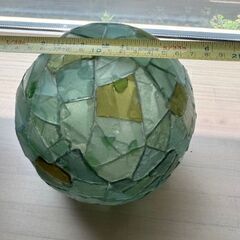 青森県産天然シーグラスの手作りアート品の画像