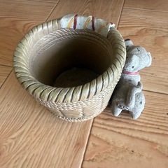 ワンちゃん鉢植えの画像