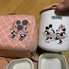 サーモス 保温弁当箱 ミッキー&ミニー ご飯約0.6合の画像