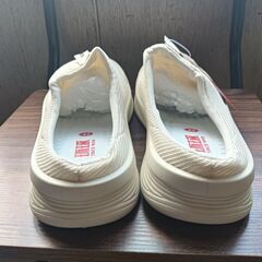 新品 26.5cm メンズ スリッポン シューズ ホワイト 靴 男女兼用(H208-ZS)の画像