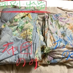 ☺️掛布団カバー   S 137✖️195cm  水色花柄  最後別出品の布団の画像