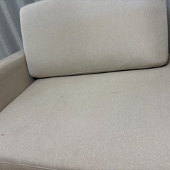 2人掛けローソファ ベージュ コンパクトソファ の画像