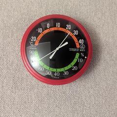 レトロ 壁掛け 温湿度計の画像