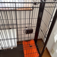 ハンモック付きキャットケージ　ペットケージ　ゲージ　スライド式　2段の画像