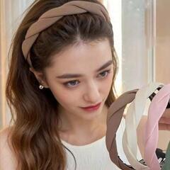 【新品】茶系ヘアバンド　カチューシャの画像