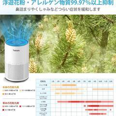 空気清浄機 小型 花粉 ハウスダスト カビ ほこり PM2.5 除菌 ウイルスの画像