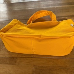 【ハンドメイド】帆布トートバッグ 濃い黄色 新品未使用0727の画像