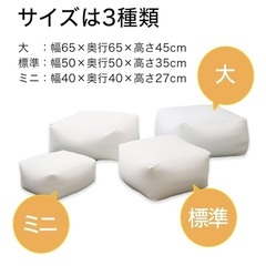  ニトリ クッションビーズ 2個 カバー付きの画像