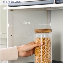 新品未開封　食器棚レンジ台食品庫　
横幅80㎝３段仕様の画像