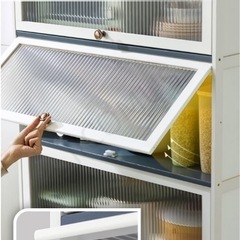 新品未開封　食器棚レンジ台食品庫　
横幅80㎝３段仕様の画像