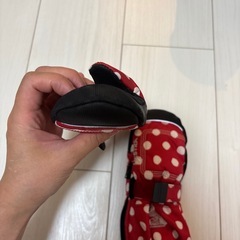 Hestra 赤/白水玉 ミトン　サイズ1の画像