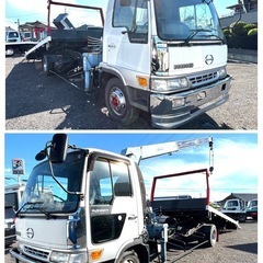 日野　レンジャー　セーフティーローダー　3段クレーン　ウインチ　ラジコン　フル装備　超低走行 5万km ★現車確認大歓迎★の画像
