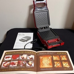 【新品未使用】レコルト プレスサンドメーカー キルト レッド RPS-1の画像