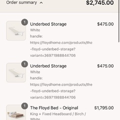 Floyd キングサイズベッドフレーム 《アメリカ限定品》の画像