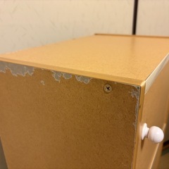 🟫３段カラーボックス／扉付きの画像