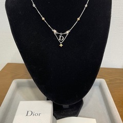 Dior ディオール　Dロゴ　ネックレス　コスチュームジュエリー　箱付きの画像