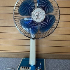 TOSHIBA H-30AJ 青い扇風機　東芝　レトロ扇風機の画像