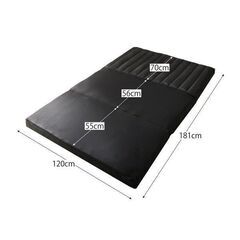 新品未使用　３WAYソファベッド　２人掛け　２P　クッション２個付き　グレーファブリックの画像