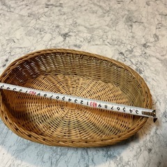 カゴ　ラタン　収納カゴ　ナチュラルトレイ　バスケットの画像