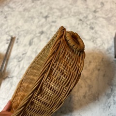 カゴ　ラタン　収納カゴ　ナチュラルトレイ　バスケットの画像