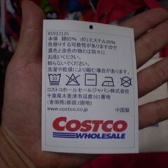 COSTCO キャンバストートバッグ 2枚セット 大（ネイビー）小（レッド） ラージ ミニ サイズ ロゴ 買い物 コストコ トート カバンの画像