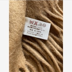 綺麗め　キャメル　ブラウン　ベージュ　マフラー　ストール　ラインストーン付きの画像