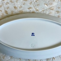 新品 香蘭社 白赤 楕円形皿 ベネチアンレッド 船形トレー 未使用 有田焼の画像