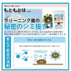 きれいっ粉 日本製 粉末洗剤 2袋セットの画像