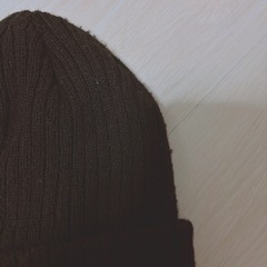 ニット帽ブラックの画像