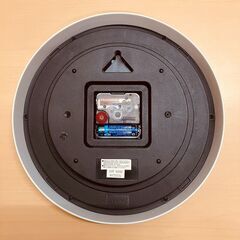 静音秒針 掛け置き兼用時計（ホワイトウォッシュ）φ25.5cmの画像