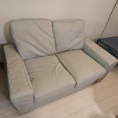 IKEA　KIVIK　2人掛けソファ　グレー生地色の画像