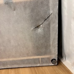 ニトリ5人掛け合皮ソファ黒　の画像