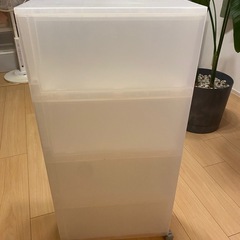 無印良品 ストッカー4段キャスター付 収納 の画像