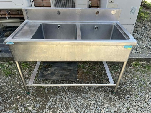 ステンレス2層シンク流し台 幅 120cm