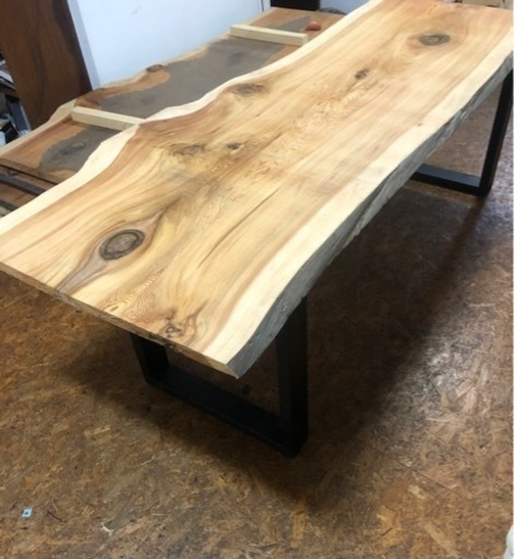 新品 一枚板ダイニングテーブル 212cmサイズ 近場配送無料