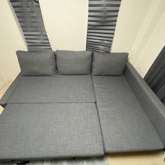 IKEA FRIHETEN ソファベッド ダークグレーの画像