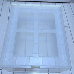 【収納ケース】プラスチック引き出しタイプ 衣類収納ボックス 幅45×奥行54×高さ23cm 奥長タイプ 白 半透明 スタッキング可の画像