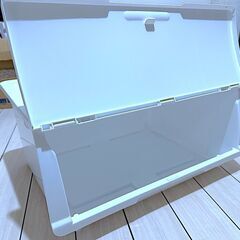 【収納ケース】Nフラッテ レギュラーサイズ 白／蓋付きボックス 幅51×奥行39×高さ23cm／ニトリ製 衣類収納 衛生管理済 美品の画像