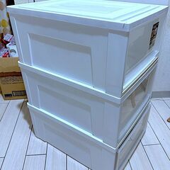 アイリスオーヤマ BCチェスト 収納ケース 3段セット／奥行50cm クローゼット収納・衣類整理に最適！の画像